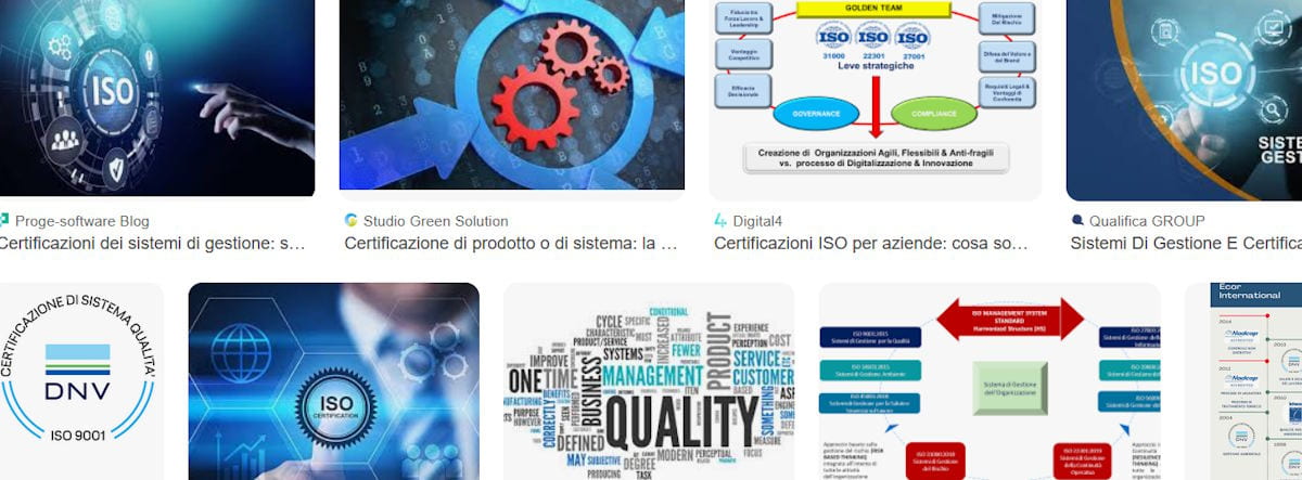 certificazioni di sistema serie ISO 9001 45001